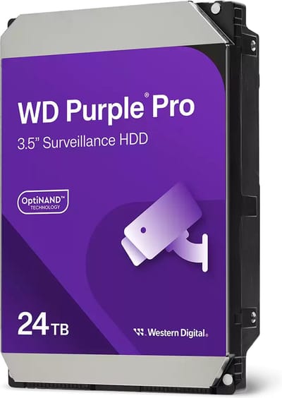 Western Digital Purple Pro WD240PURP interne harde schijf 24 TB 7200 RPM 512 MB 3.5" SATA III