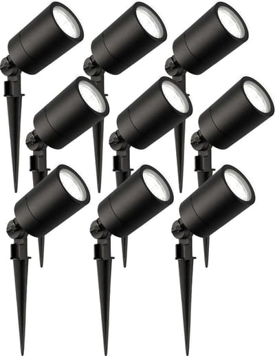 Ledvion - 9X LED Prikspots - 6500K - Zwart - 3W - IP65