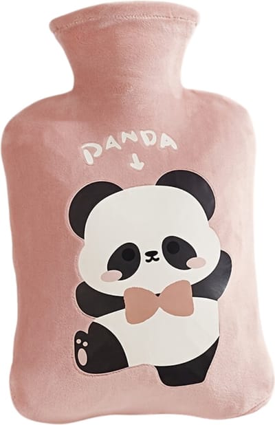 Livano Warmtekruik - Warmwaterzak Met Hoes - Warmwaterkruik - Warmtekussen - Knuffel Kruik - Bag - Roze