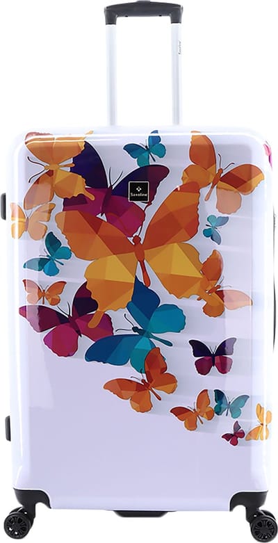 Saxoline Harde Koffer / Trolley / Reiskoffer - 76 cm (Large) - Butterfly Fun Print - Bedrukt / Large