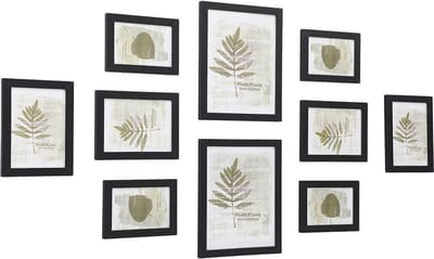 MIRA Home - Fotolijst - Fotolijst Collage - Fotokader - 10 stuks - Zwart - 33x11,5x27