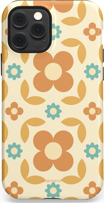 Casetastic hoesje geschikt voor Apple iPhone 12 / Apple iPhone 12 Pro - MagSafe - Dubbellaagse bescherming - Retro verlangen - Fashion Case - Crème Perzik Goud