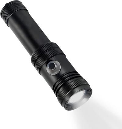 Oplaadbare Duiklamp - Onderwaterlamp - Onderwater Verkenning - 4 Lichtstanden - 50 Meter Diepte - Zwart
