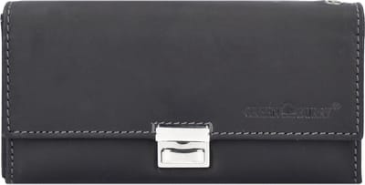 GREENBURRY kelnerportemonnee portemonnee Vintage Waiter Wallet Black zwart