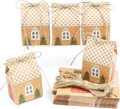 50 Stuks Kerstdozen voor Cadeaus, Koekjes en Snoep - Ideale Geschenkdozen voor de Feestdagen