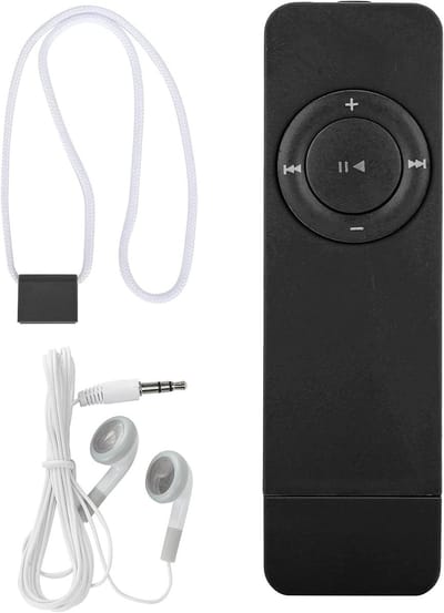 Muziekspeler - Digitale audio - Sport en vrije tijd - Inclusief koptelefoon - 10 uur speeltijd - Zwart