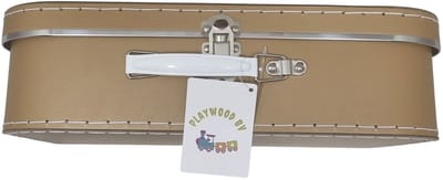 Playwood kartonnen kofferset bruin - speelgoed koffertjes 3 stuks.