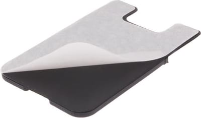 Finnacle - Universele, Handige Sticky Pouch Kaarthouder/Card Holder/Pasjes Houder - Geschikt voor iPhone 5/5S/5C/5SE, 6/6S en Samsung Galaxy S4/S5/S6/S7/edge/mini, Note 2/3/4/5 etc. - Zwart Siliconen Case Cover Hoesje