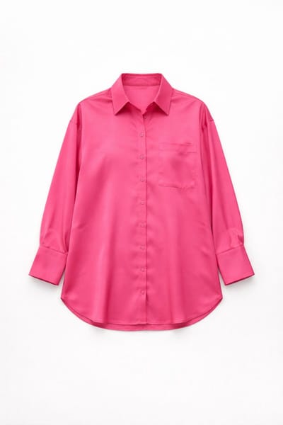 Touché Privé - Relax-fit satijnen blouse - Fuchsia - Dames