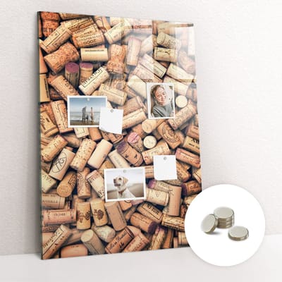 Tulup Glassboards - Melkwegruimte Magneetbord - 60 cm x 90 cm - Veelkleurig Magnetisch Bord - Gratis 5 Sterke Magneten - Decoratief Magnetisch Bord - Memo Bord - Magneetbord Foto - Inspiratiebord Kantoor - Magneetbord Design