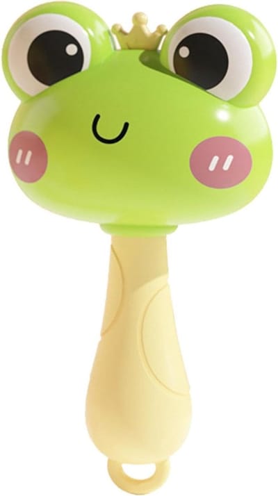 Maracas voor kinderen - Muziekinstrumenten rammelaar - Muziek ontdekken - Betoverende dierenstijl - 9 x 5 x 38 cm - Kikker