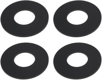 Dailygoods - 4 Stuks Stortbak Afdichting voor Toilet 65 x 28,5 x 3 mm