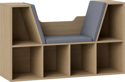 HOMCOM-Boekenplank-Spaanplaat-102x30x61cm-Eiken