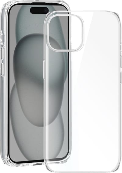 Force Case, FEEL versterkt hoesje Geschikt voor Apple iPhone 15, Transparant