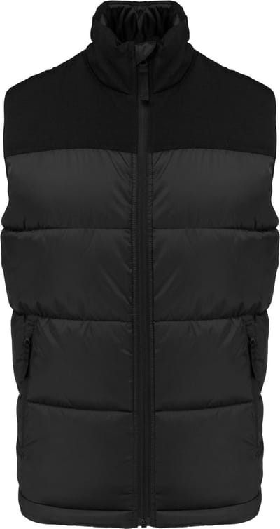 Kariban Tweekleurige gewatteerde bodywarmer uniseks K6162 - Black - 3XL
