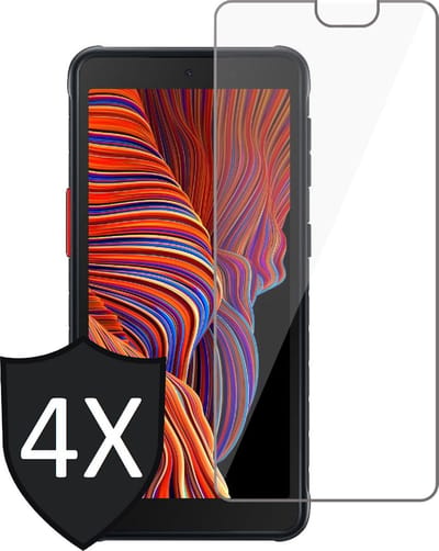 Screenprotector geschikt voor Samsung Galaxy Xcover 5 - Glas Screen Protector - 4 Stuks