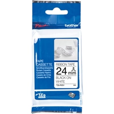 Brother TZe-R251 lintcassette zwart op wit 24mm x 4m (origineel)