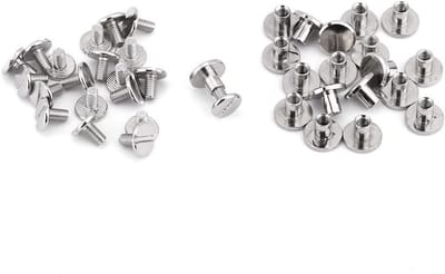 Set van 20 Messing Platte Kop Spijkerrivetten voor Leer, Metaal en Creatieve Decoratie van Tassen en Schoenen (6.5mm)