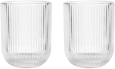 Gusta - Sunday - Drinkglas ribbel - 200 ml - set 2 stuks