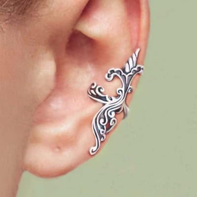 Huitan Boheemse Stijl Dames Manchet Oorbellen Zonder Piercing Dagelijks Dragen Esthetische Dames Oorbellen Vakantie Feest Nieuwe Sieraden voor Dames beige