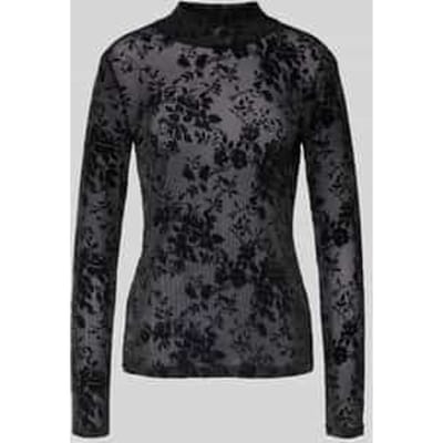 Shirt met lange mouwen en opstaande kraag