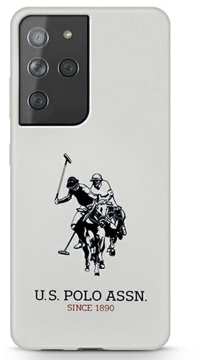 U.S. Polo Assn. Serie - Silicone Telefoonhoesje - Galaxy S21 Ultra - Wit - Logo