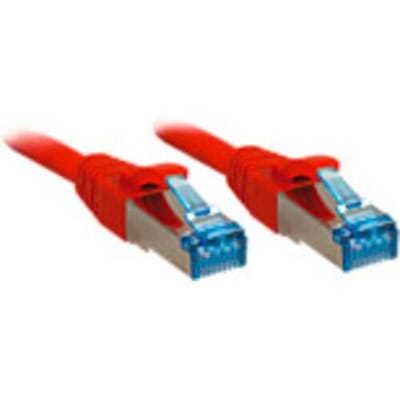 LINDY 47168 RJ45 Netwerkkabel, patchkabel CAT 6A S/FTP 10.00 m Rood Afgeschermd, Vergulde steekcontacten, Halogeenvrij 1 stuk(s)