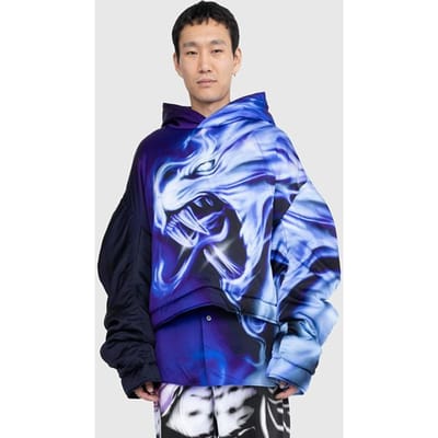 Gerrit Jacob Satin Padded Hoodie Lilac Maat: S | Hoodies Outlet | Heren | Paars