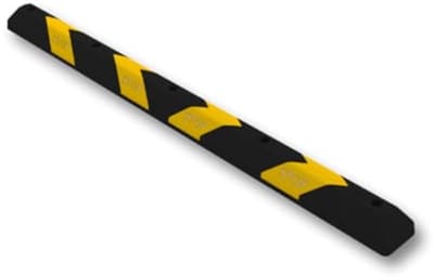 Parkeerstop voor parkeerplaatsen 190 x 15 x 10 cm Geel en Zwart met Schroeven