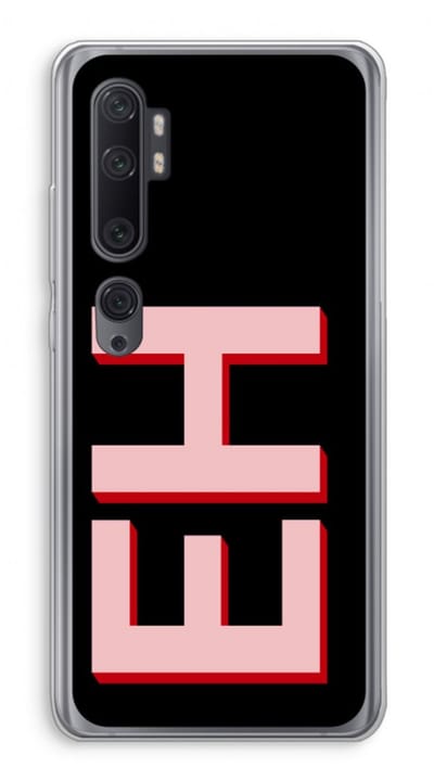 Gepersonaliseerd - Case Company® - Hoesje geschikt voor Xiaomi Mi Note 10 Pro hoesje - Monogram - Soft Cover Telefoonhoesje - Bescherming aan alle Kanten en Schermrand