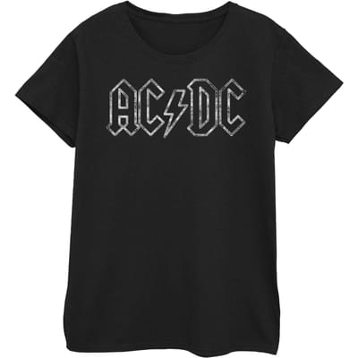 AC/DC Dames/Dames Jagged Logo Katoenen T-Shirt (Zwart)