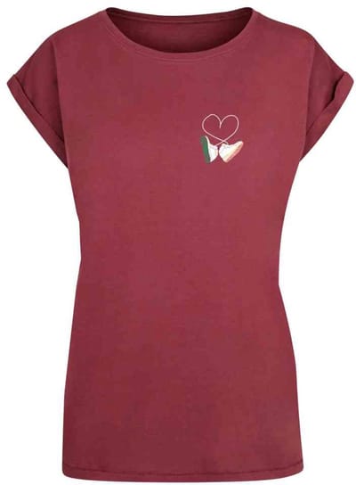 Mister Tee - Kicks Love Extended Shoulder Dames Tshirt - XL - Rood