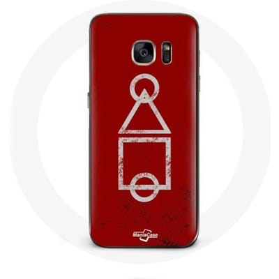 Coque - Samsung - Galaxy S7 - Protection rigide - Motif Squid Game - Fond Rouge rouge