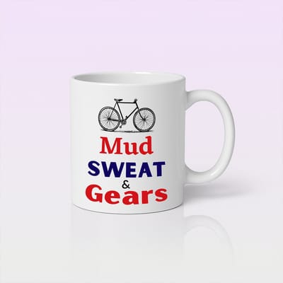Mud Sweat & Gears Fiets Mok – Perfect Cadeau voor Fietsliefhebbers en Wielrenners