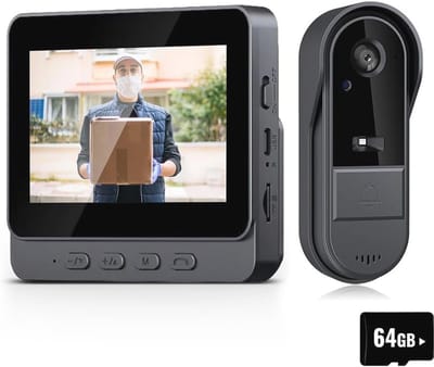 Draadloze Videofoon met 4,3 Inch Monitor en Nachtzicht – Video-intercom met Menselijke Detectie en Bidirectionele Audio