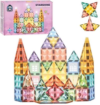 G G 1989 - Magnetic tiles - Pastelkleur - 70 delen