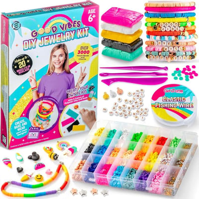 Equivera Armbandjes Maken Set Meisjes - Knutselset Meisjes - Knutselset voor Meisjes - Knutselset Meiden - Sieraden Maken Meisjes - Armbandjes Maken Meisjes - Cadeautip voor uw kind!