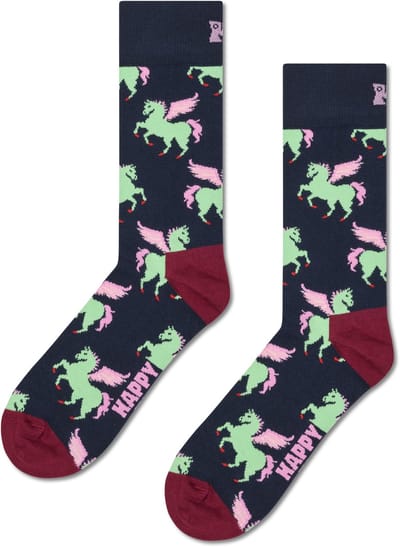 Happy Socks Pegasus Sock - unisex sokken - navy - Unisex - Maat: 41 - 46