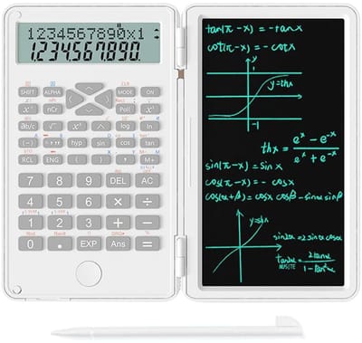 longziming - Wetenschappelijke Rekenmachine - Rekenmachine - rekenmachines - Wetenschappelijke rekenmachine met schrijfblok - Elektronische Pen - 6 Inch Schrijfbord - 1 - Voor voor kantoor - thuis - school en universiteit - Wit