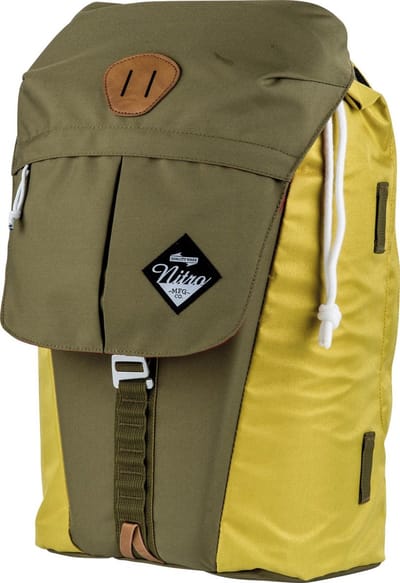 NITRO Vrije tijd rugzak Rugzak met laptopvak Urban Collection Cypress Backpack 28L Golden Mud Groene
