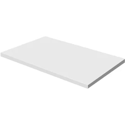 Aquazuro Wastafelblad Napoli - Hout - Gelakt - Wit - 90x48cm