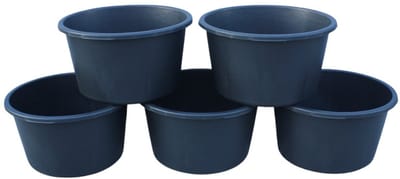 HL Speciekuip – Speciekuipen – Speciebak – Metselkuip – Kuip – Boomkuip – Set van 5 stuks – 90 Liter – Rond – Kunststof – Zwart – Diameter 63 cm – Hoogte 44 cm