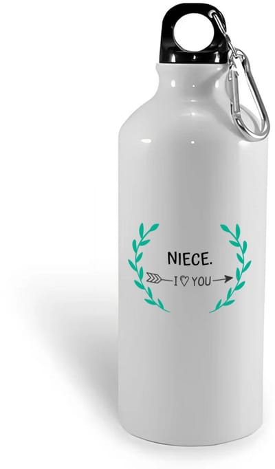 Hacebo® - niece I love you waterfles - Nicht - de liefste nicht - verjaardag - cadeautje voor nicht - nicht artikelen - kado - geschenk - water fles - 400ML