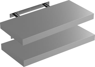 Casaria Wandplank – 2 St. 50 cm 15kg Belastbaar – Grijs mat