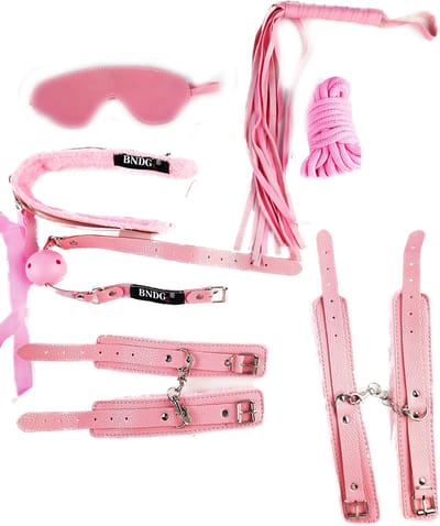 BNDGx® - Sex Toys - voor koppels - Set - SM Pakket - Bondage - Vastbinden - Kit - Startset - handboeien - Roze BDSM
