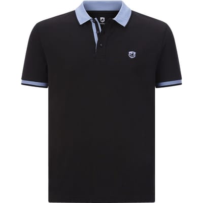 Jan Vanderstorm herren Poloshirt - 60/62 - zwart - Plus Size