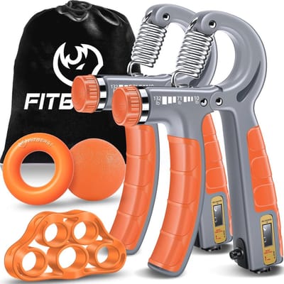 Handtrainer Trainingsset voor Atleten - 5-delig met Verstelbare Weerstand en Stressvermindering