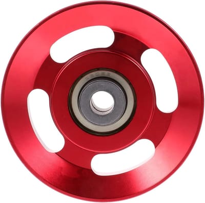 Fitness Katrol Wiel - Universele Katrol Lager Katrol - Fitness Apparatuur Onderhoud - 360 Graden Rotatie - 95 mm - Rood