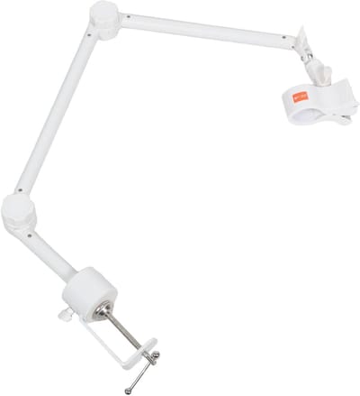 Verstelbare Desktop Microfoonarm met Stevige Schokdemping Witte Boomarm met Schroefdraad voor Streaming Podcasten Professionele Opname