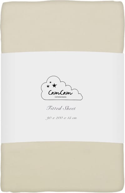 Cam Cam Copenhagen Hoeslaken - 90x200x15 cm - GOTS - Praline